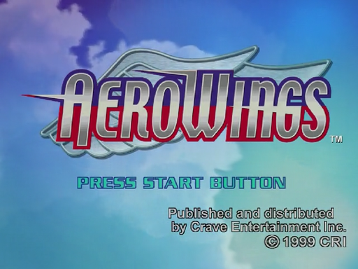 AeroWings title screen for Sega Dreamcast